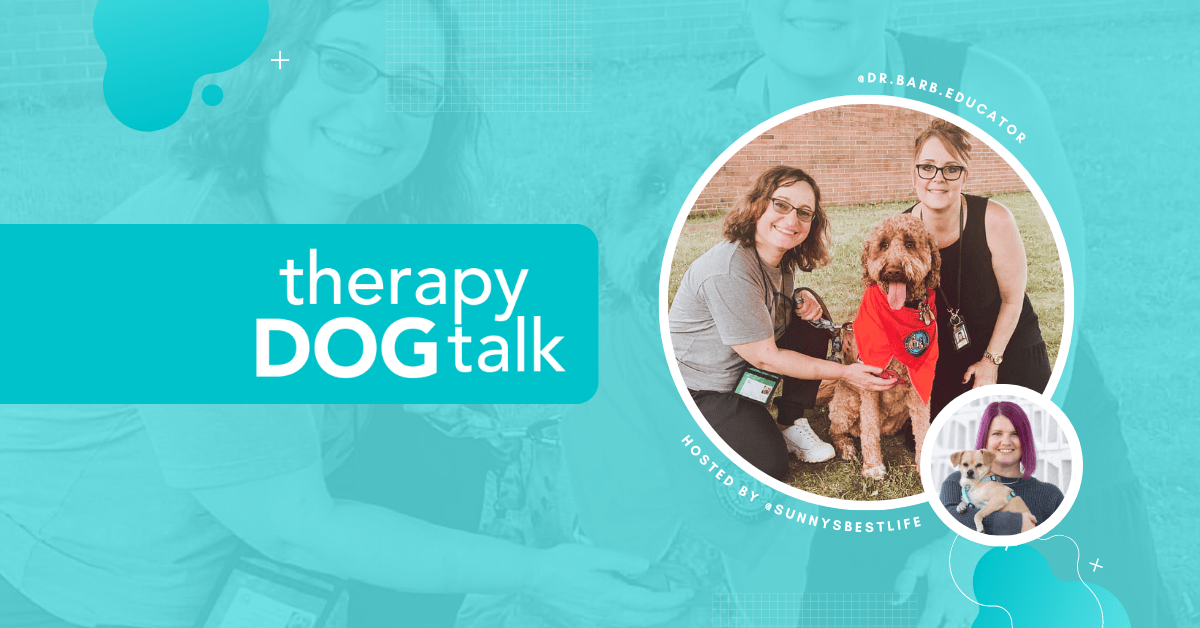 Volunteering as a school Therapy Dog with Barbara and Carmel