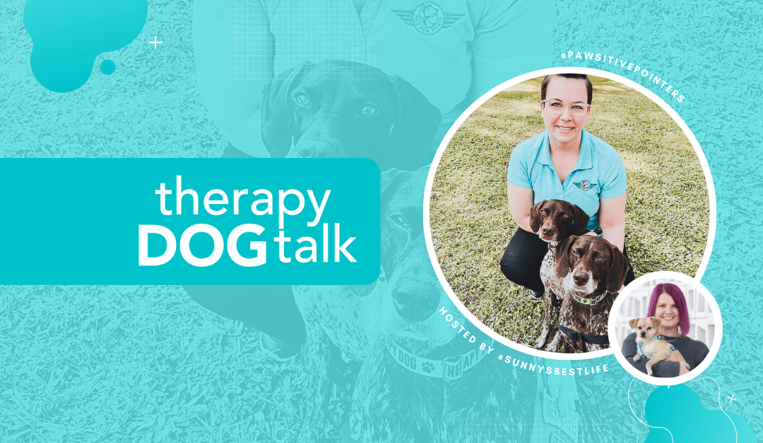 Orlando Airport Therapy Dog team Casie + Kimbee the GSP