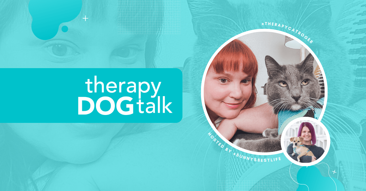 Tracy and her Therapy Cats Roger and Sal