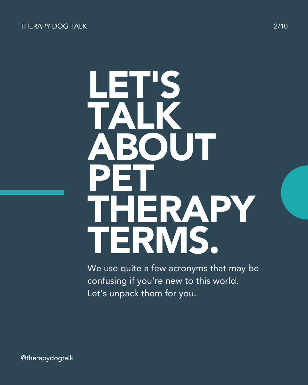 Pet Therapy Terms